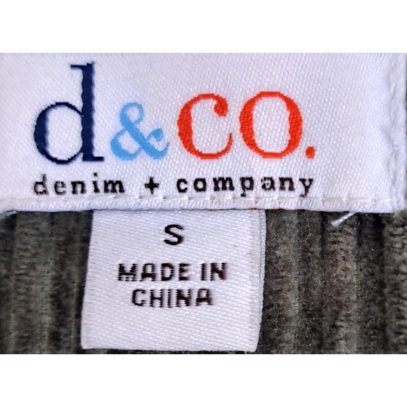 Denim & Company Corduroy Coat Women's Small Olive Green Fitted Back Slit Lined - Picture 4 of 13